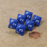 D8 RPG Dice Set : Opaque 6pc - Blue