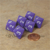 D8 RPG Dice Set : Opaque 6pc - Purple