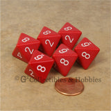 D8 RPG Dice Set : Opaque 6pc - Red