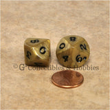 D10 Olympic Pearlized Gold with Black Numbers 10pc Dice Set