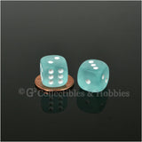 D6 12mm Frosted 10pc Dice Set - Pink & Teal