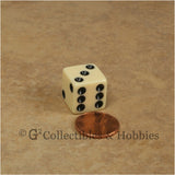 D6 16mm Opaque Ivory with Black Pips 200pc Bulk Set