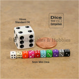 D6 5mm Deluxe Rounded Edge Opaque 30pc Dice Set - 6 Colors (A)
