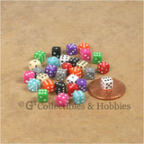 D6 5mm Deluxe Rounded Edge Opaque 30pc Dice Set - 10 Colors