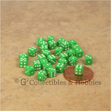 D6 5mm Deluxe Rounded Edge 30pc MINI Dice Set - Opaque Green