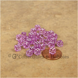 D6 5mm Deluxe Rounded Edge 30pc MINI Dice Set - Transparent Orchid