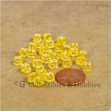 D6 5mm Deluxe Rounded Edge 30pc MINI Dice Set - Transparent Yellow
