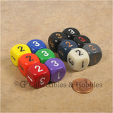 D3 (6 Sided) RPG Dice Set 12pc - 12 Colors