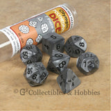 RPG Dice Set Olympic Silver with Black Numbers 7pc