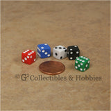 D6 8mm Opaque Multicolored with White/Black Pips 200pc Bulk Dice Set