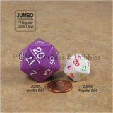 Jumbo RPG 7pc Dice & Bag Set - Purple with White Numbers
