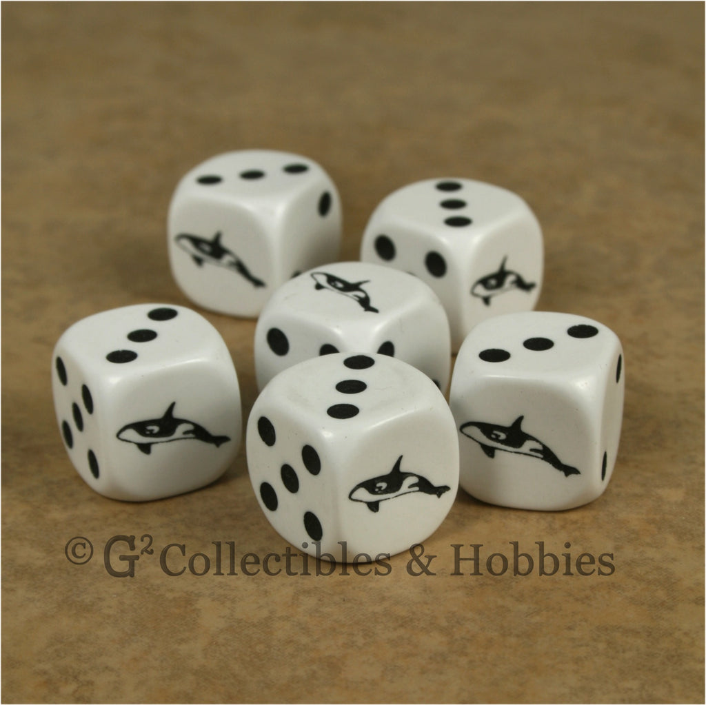 Orca Killer Whale 6pc Dice Set