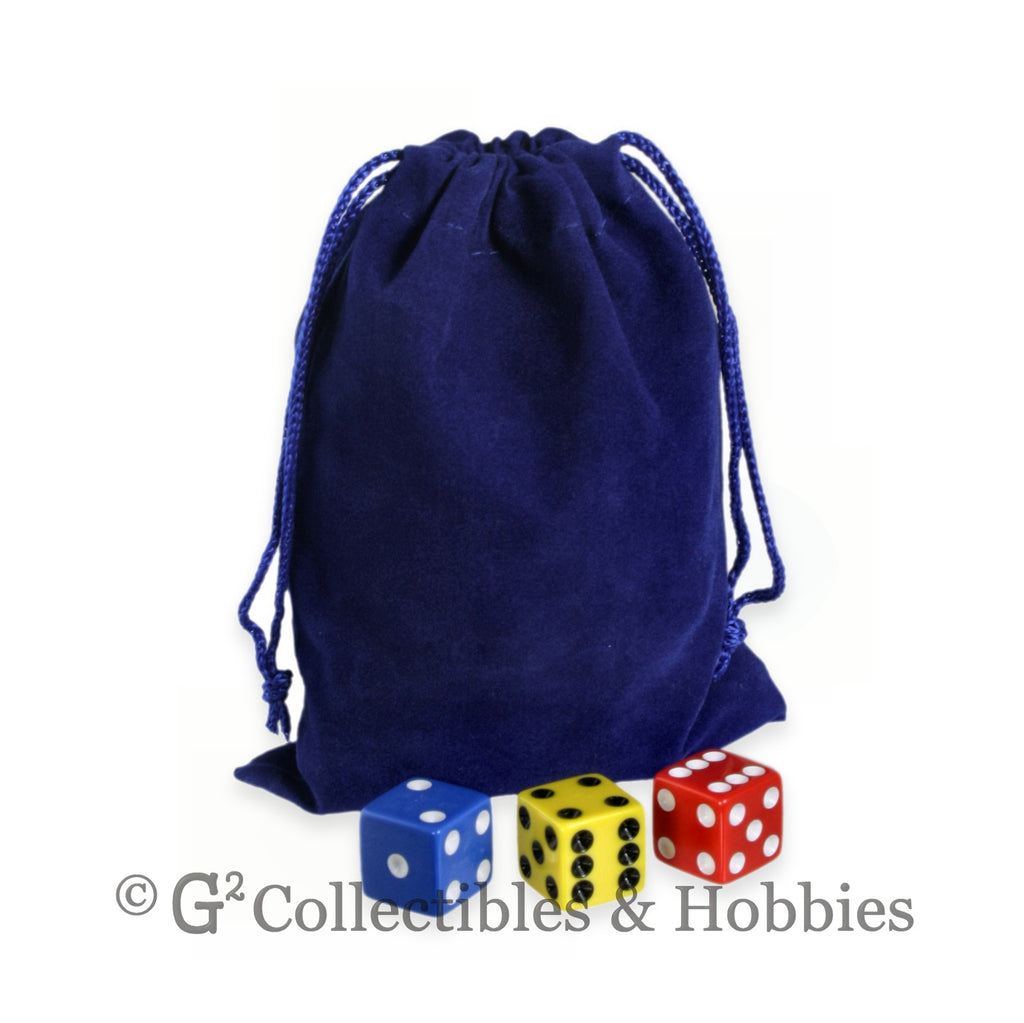 Dice Bag: Medium Blue Velveteen