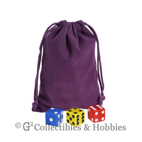 Dice Bag: Medium Purple Velveteen