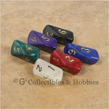 D6 Crystal Pearl Dice 6pc Set - 6 Colors