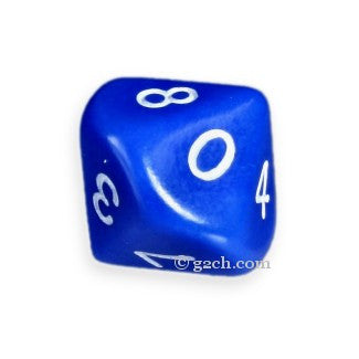 D10 Opaque Blue with White Numbers