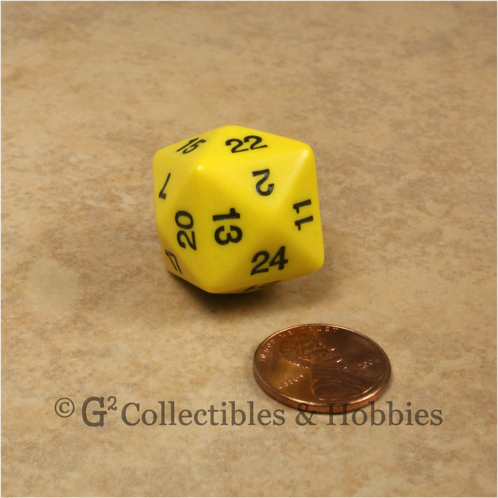 D24 Opaque Yellow with Black Numbers