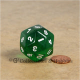 D30 Transparent Green with White Numbers