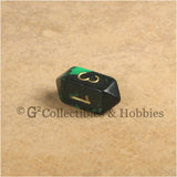 D4 Crystal Oblivion Green Die with Gold Numbers