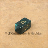 D4 Crystal Pearl Green Die with Gold Numbers