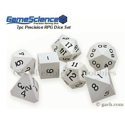 Gamescience Precision RPG Dice Set Opaque Seashell White 7pc