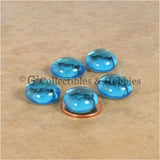Glass Gaming Stones & Bag Set - 50pc Blue