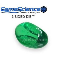 D3 Transparent Emerald Green Gamescience Gem Die