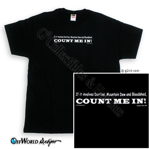 2XL Gaming Count Me In T-Shirt