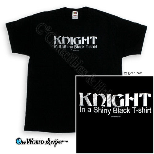 3XL Knight in a Shiny Black T-Shirt