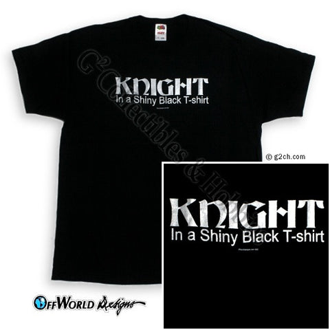 XL Knight in a Shiny Black T-Shirt